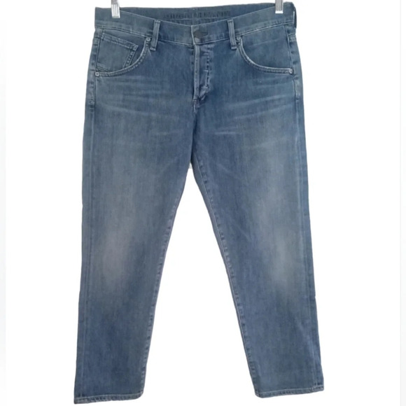 Citizens of Humanity Relaxed Fit Button Fly Cropped Denim Jeans Size 28 - Picture 1 of 7